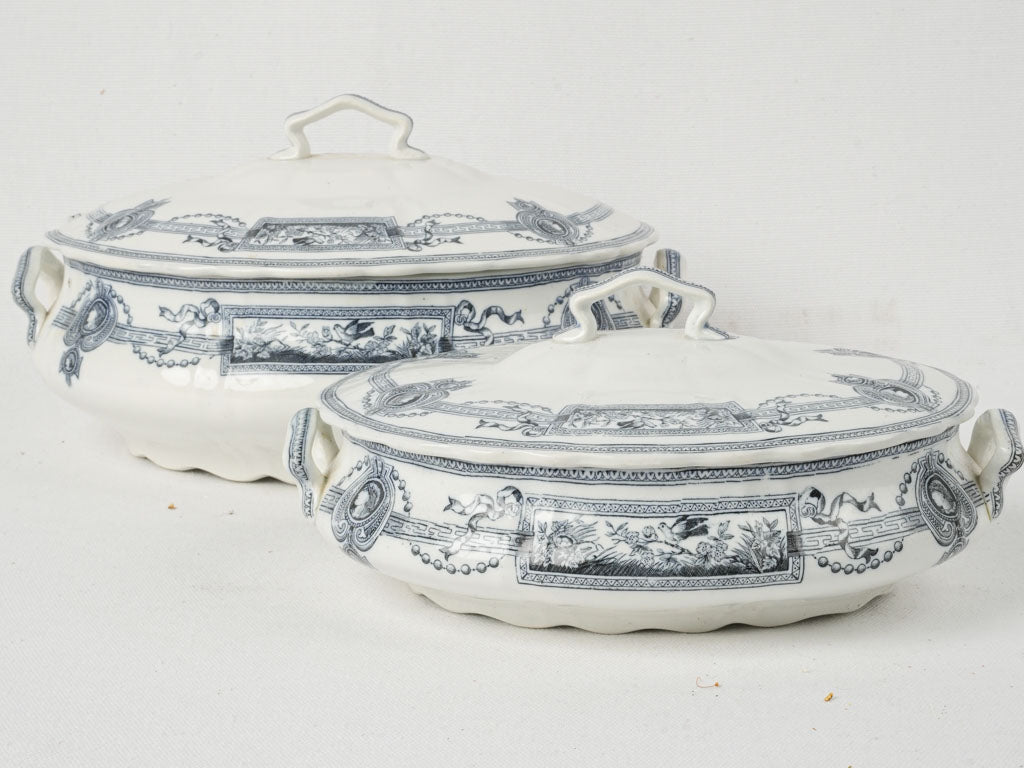 Timeless blue and white antique diningware