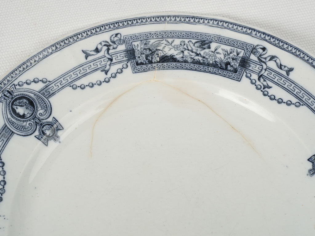 Exquisite vintage French faience dinnerware