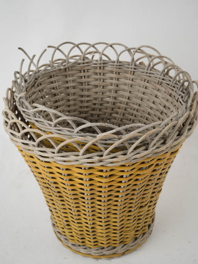 Provence-inspired, Rustic Wicker Waste Baskets 