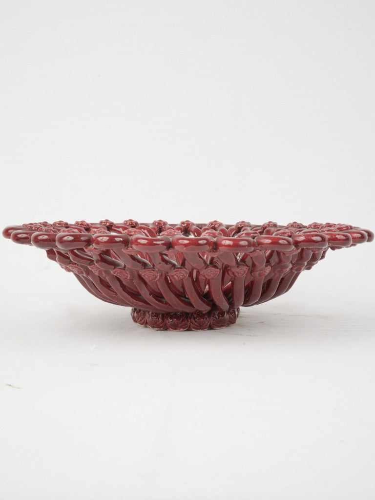 Delicate French Openwork Fruit Bowl