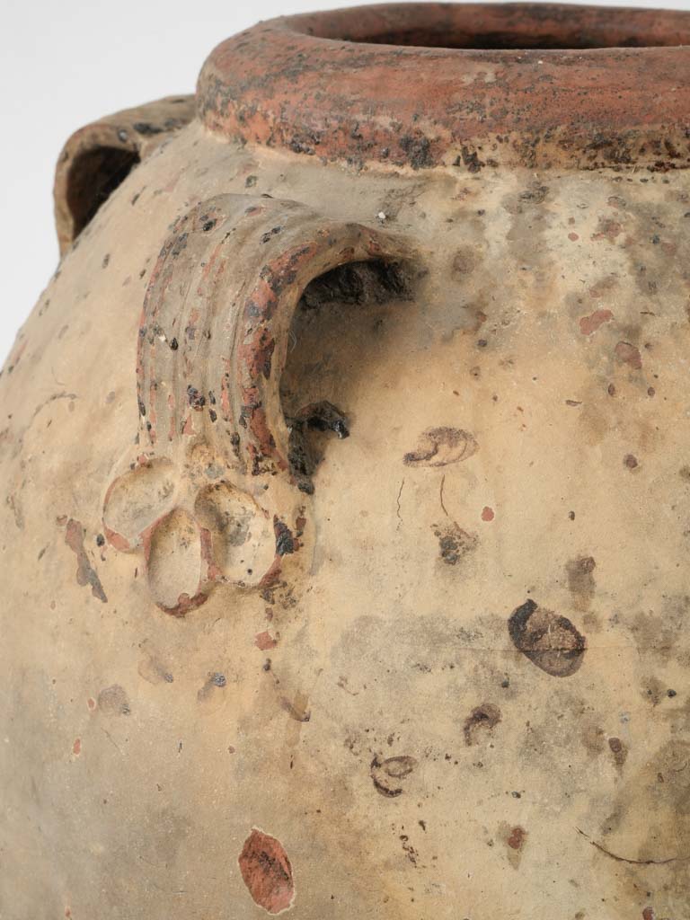 Aged, classic, handmade, southeastern, terracotta jar