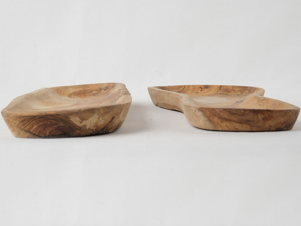 Handcrafted olive wood presentation platters