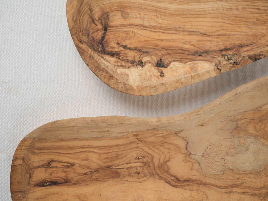 Aged olive wood entertaining boards