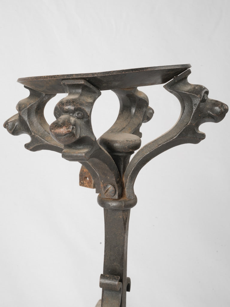 Elegant Art Nouveau andirons chimera