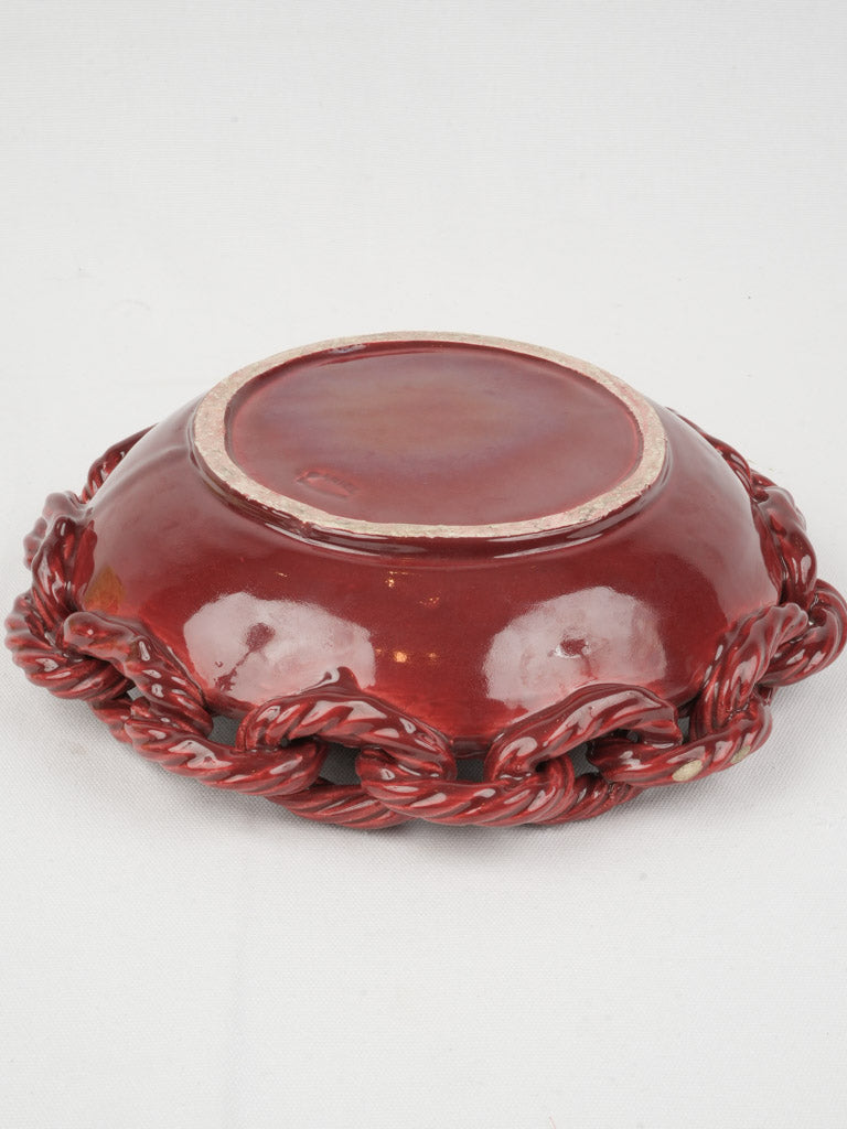 Vibrant Vallauris ceramic fruit bowl