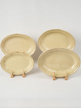 Elegant French antique yellow-glazed platters