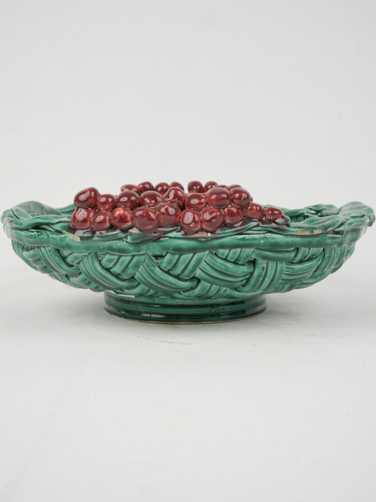 Charming, Burgundy, Grape-themed Ceramic Tray