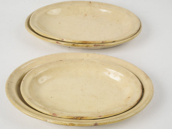 Mediterranean vintage ceramic oval dishes