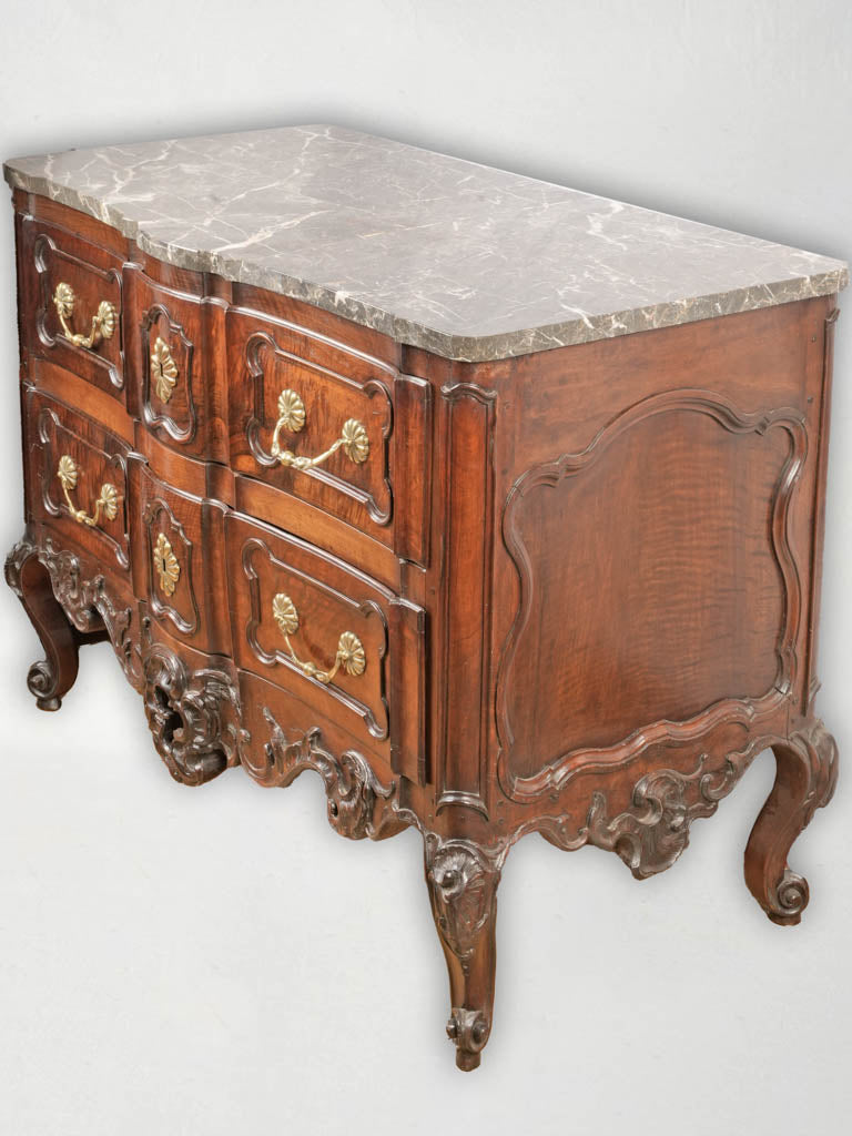 Antique walnut French commode  