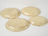 Exquisite antique French pale yellow-glazed platters