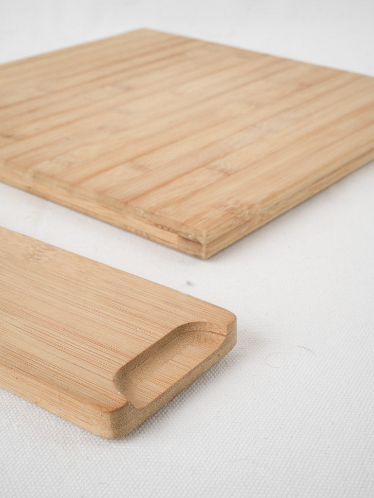 Aged artisanal wooden cutting board