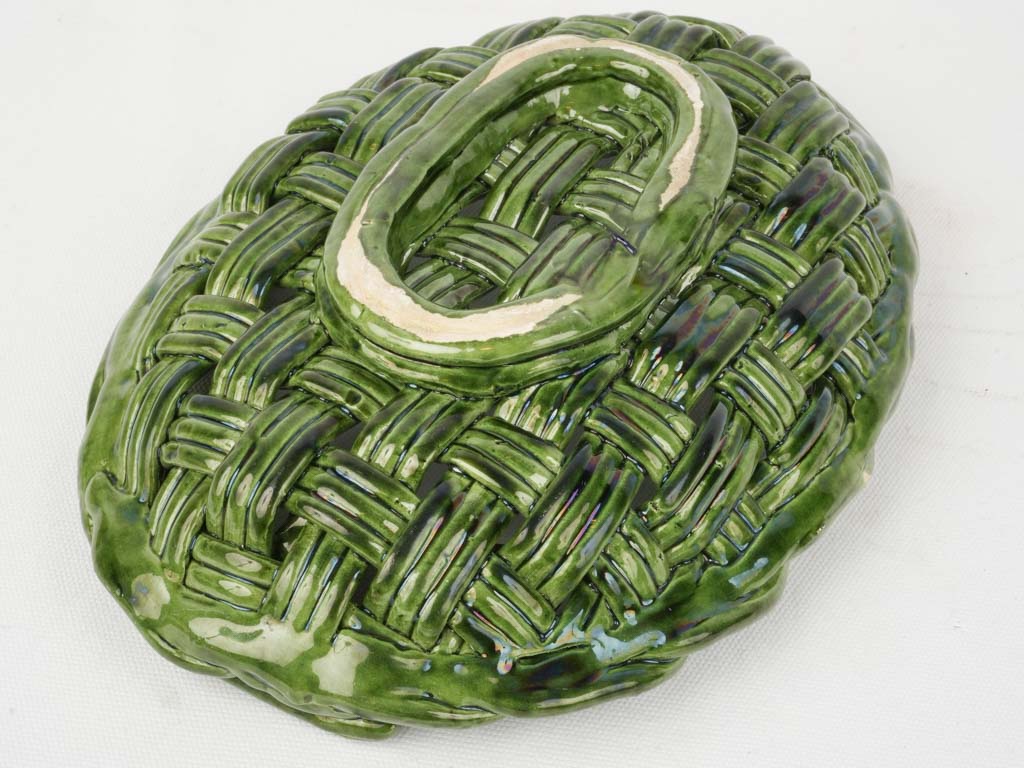 Old-World Style Green Ceramic Bowl