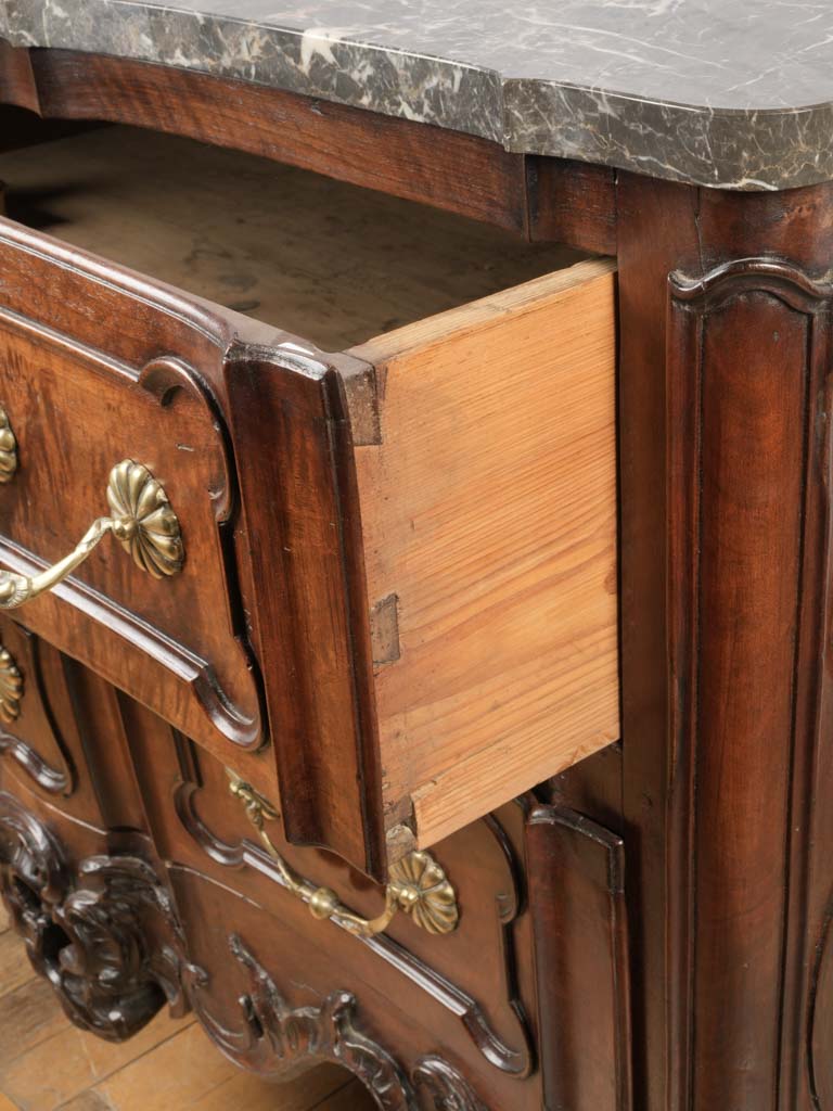 Gilded bronze-accented commode  