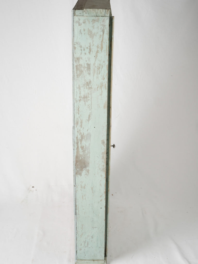 Antique French wall vitrine - light blue 48½" x24½"