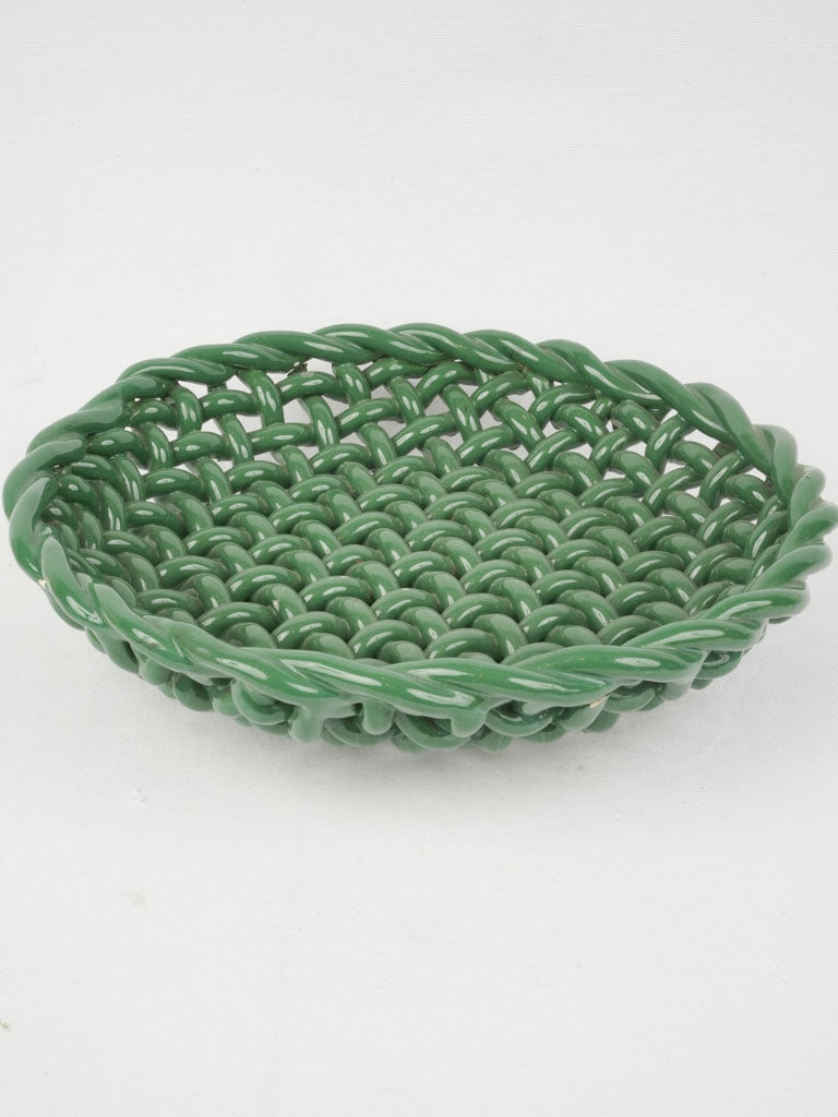 Bold Green Massier-Inspired Ceramic Centerpiece