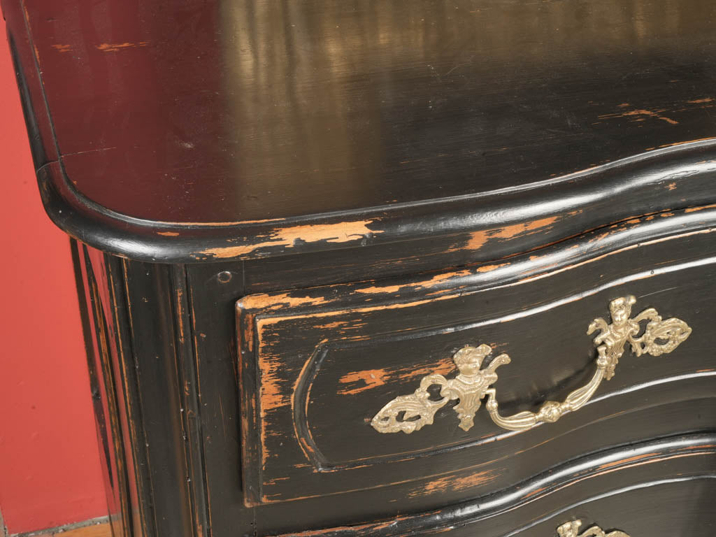 Opulent French commode, elegant curves  