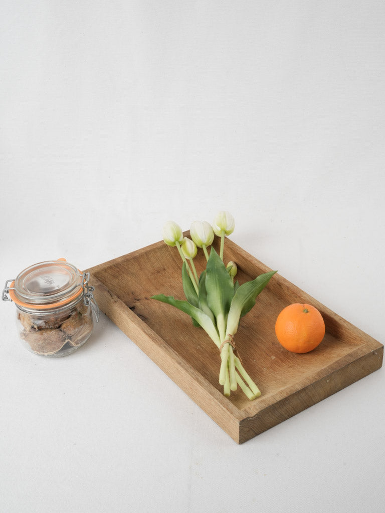 Artisan-made rustic chunky wooden tray