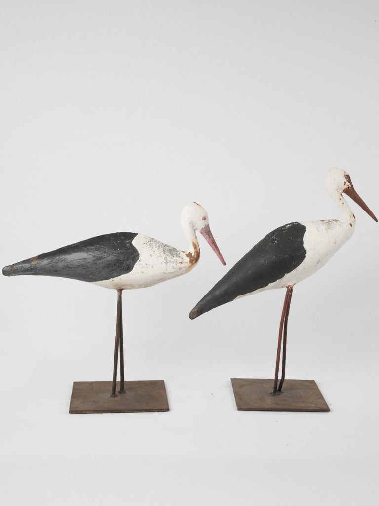 Nautical, vintage Alsatian stork sculpture