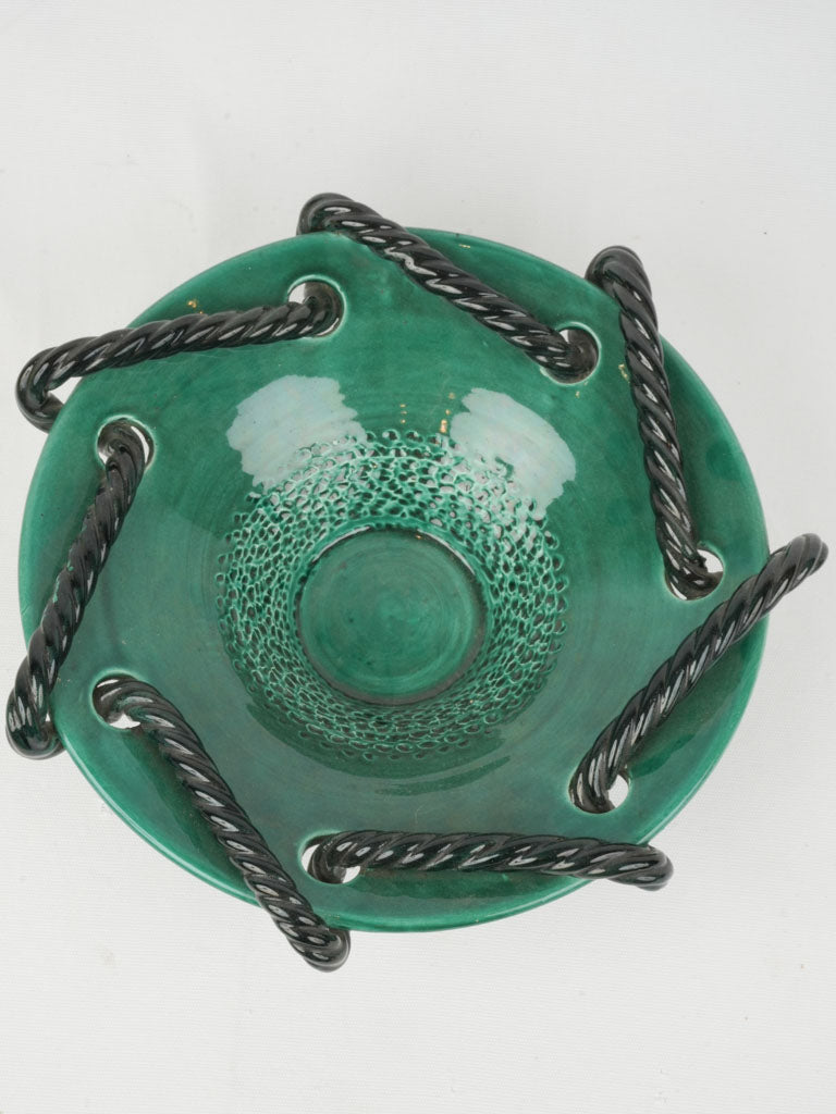 Vintage Green Glazed Bowl