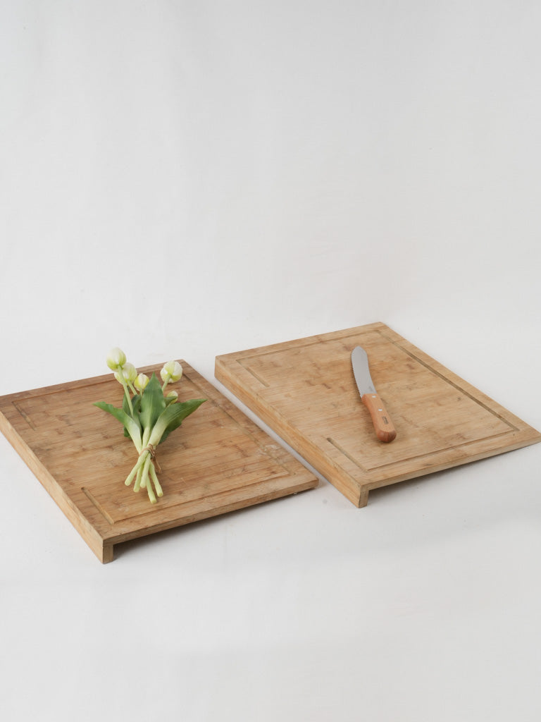 Rustic, farmhouse-style pair of cutting boards