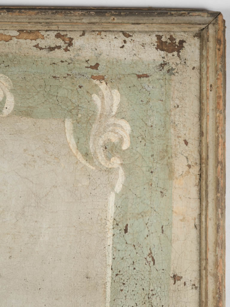 Rare Patina Italian door with canvas