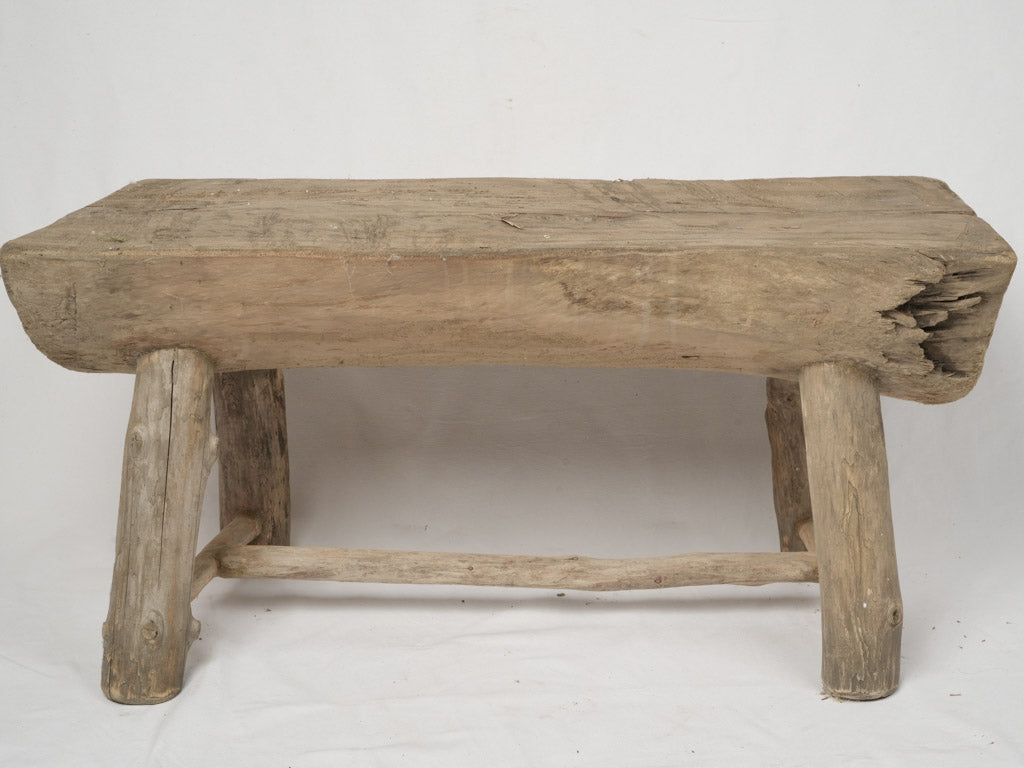 Unique salvaged wood log table