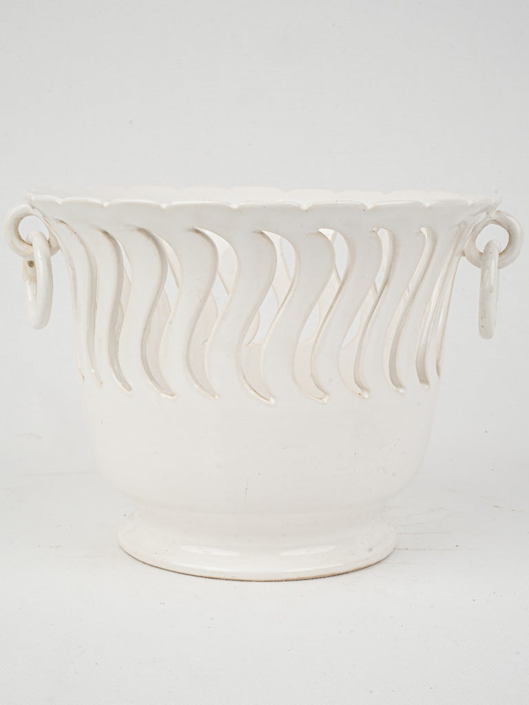 Elegant Antique French Cachepot in White