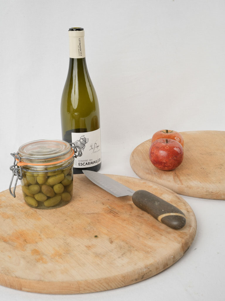 Artisanal, wooden pair of cutting boards