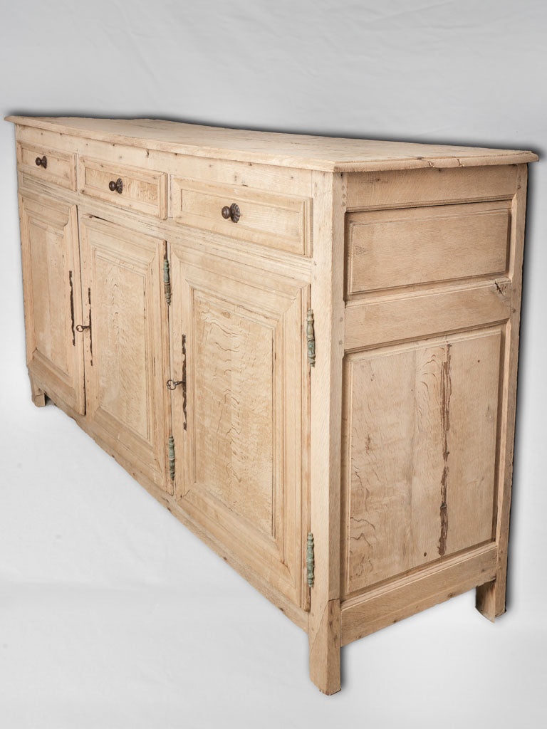 Elegant French bleached oak enfilade buffet