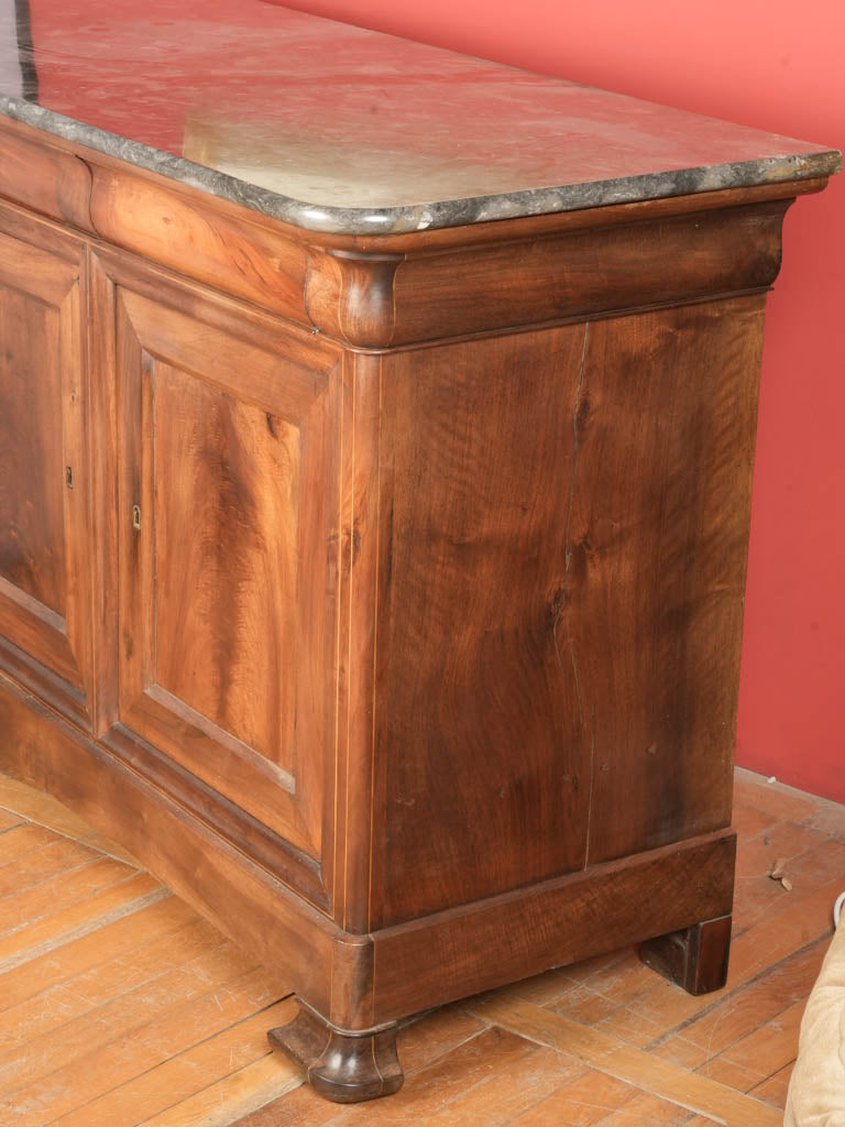 Antique Charles X enfilade walnut  