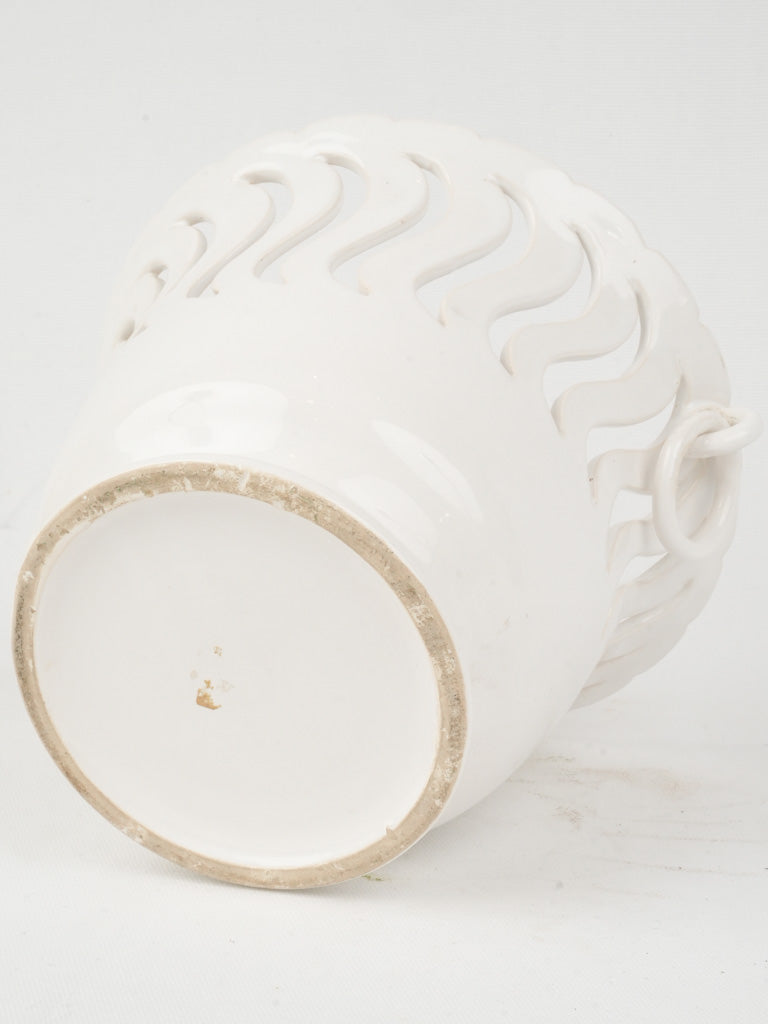 Quality Handcrafted White Ceramic Cachepot