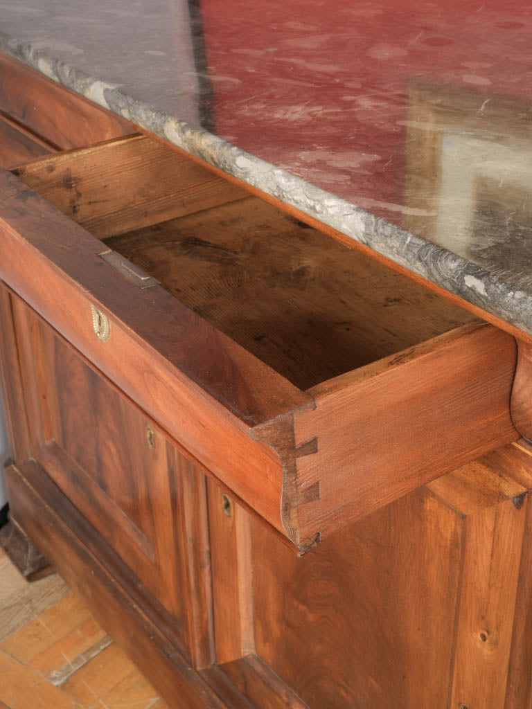 19th-century French walnut sideboard  