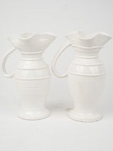 French Handcrafted Ceramic Pitcher Pair