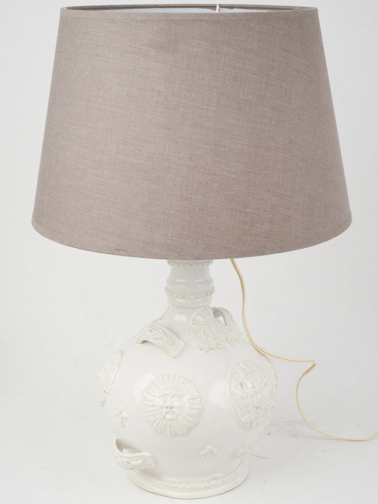 Vintage Mid-Century White Ceramic Lamp