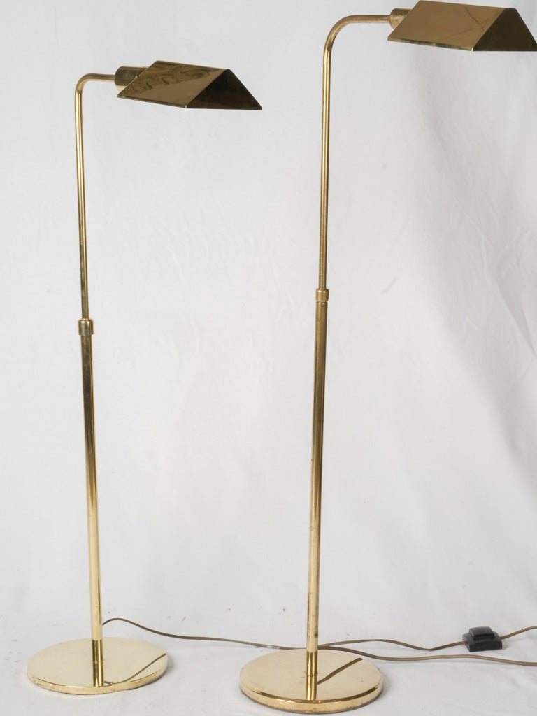 Adjustable 1970s floor reading lamps