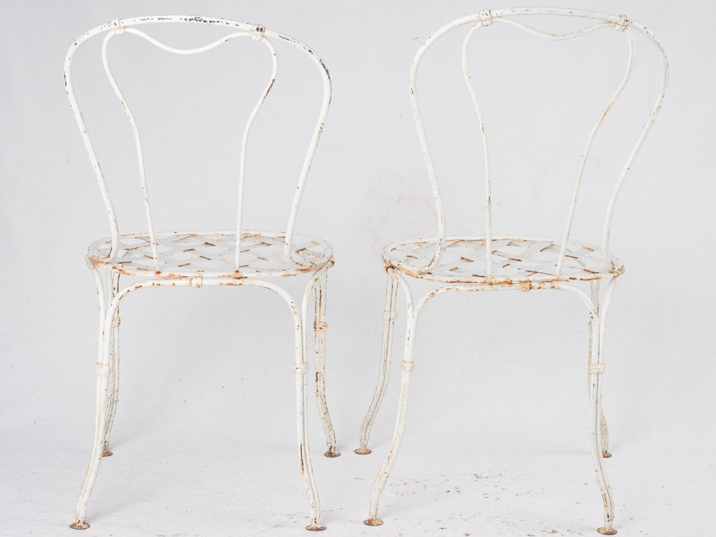 Authentic French country white chairs