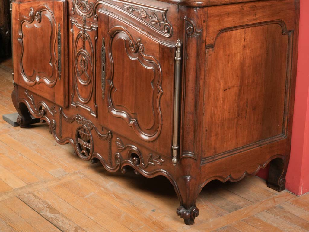 Elegant cherrywood French credenza