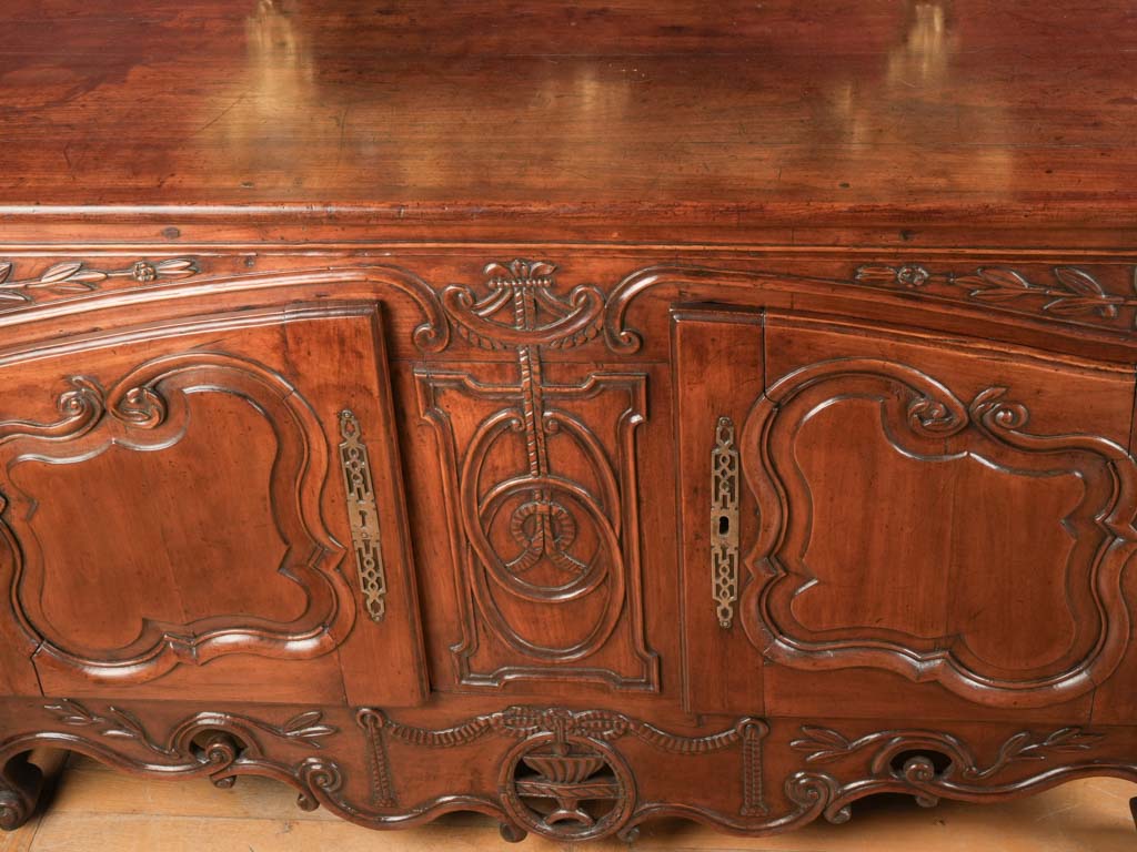 Timeless walnut Provençal credenza