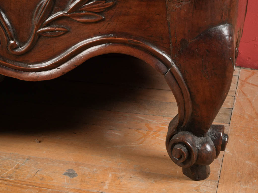 Baroque-style walnut French sideboard