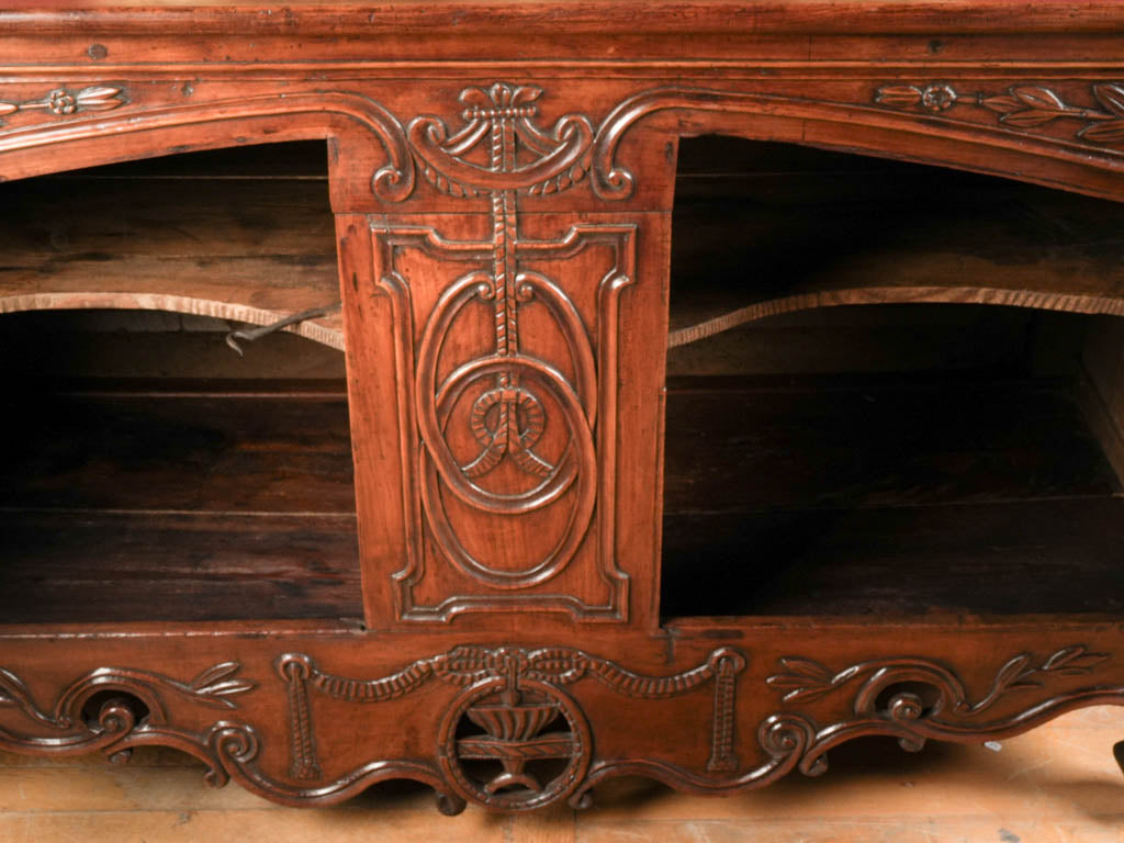 Aged Provençal wooden French credenza