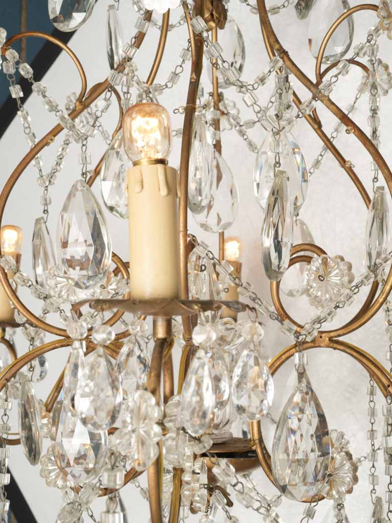 Timeless Gilded Cage Crystal Chandelier