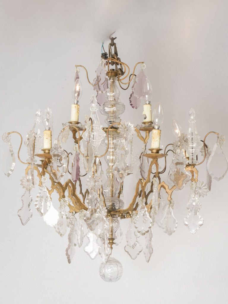 Antique Parisian crystal chandelier elegance