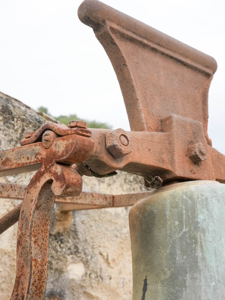 Patina finish garden bell