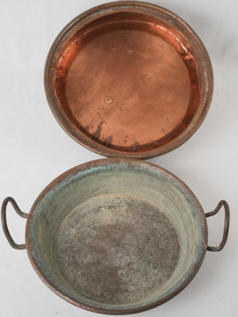 Charming, Provencal, antique, copper, steaming pot