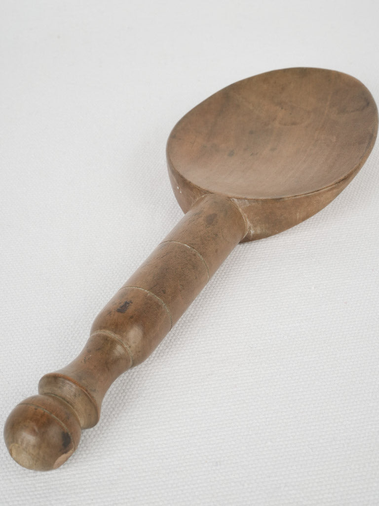 Antique wooden Normandy cream ladle