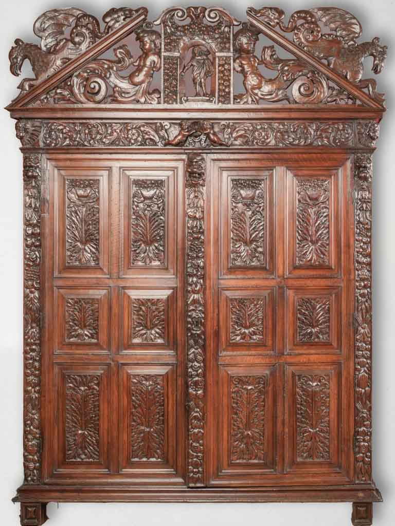 Antique ornate Louis XIII armoire  