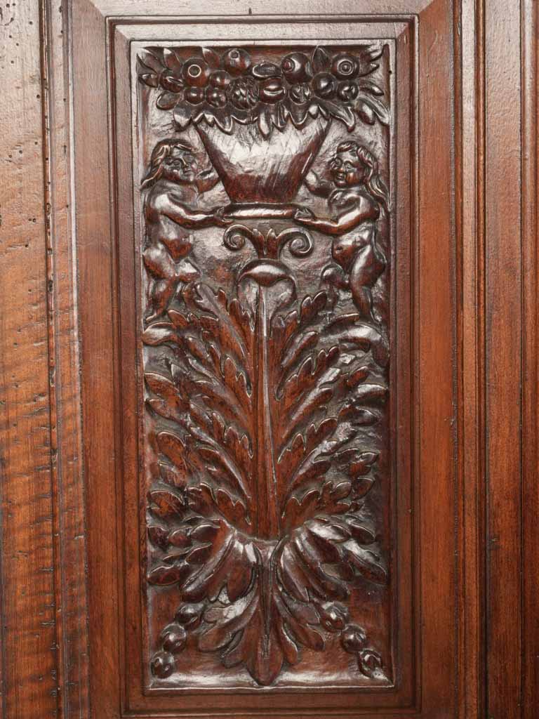 Historic decorative wooden armoire  