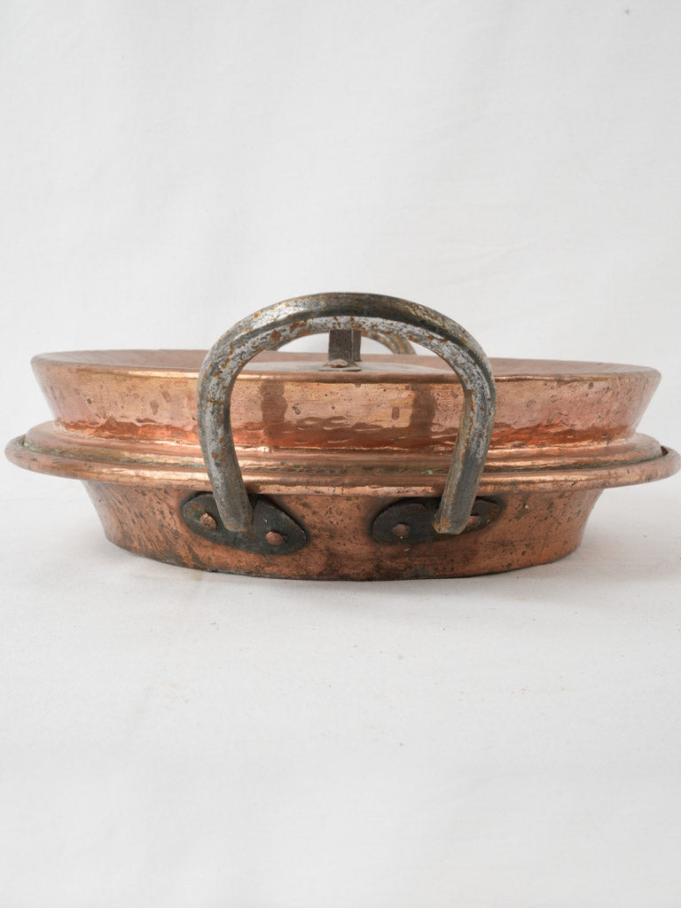 Decorative Provençal copper steaming pot