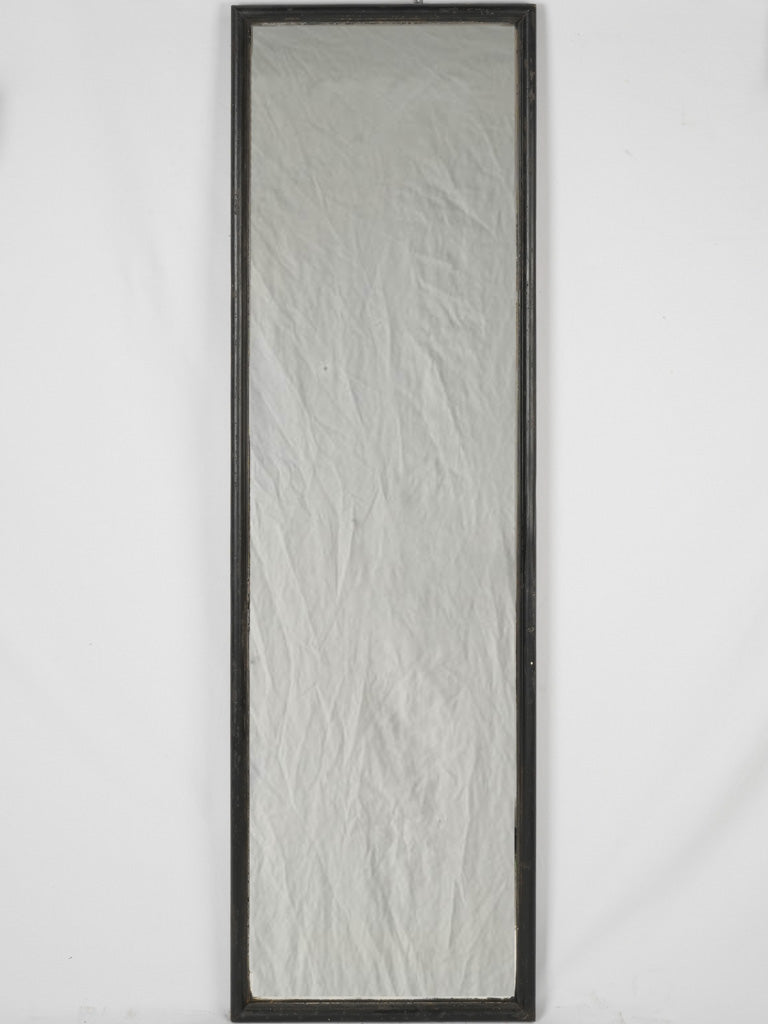 Antique Black Lacquered Full-Length Mirror