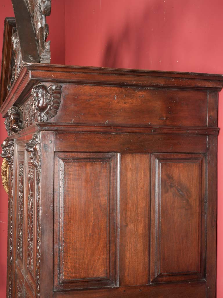 Richly detailed lion motif chest  